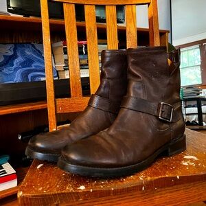 Brown Leather Ankle Boots